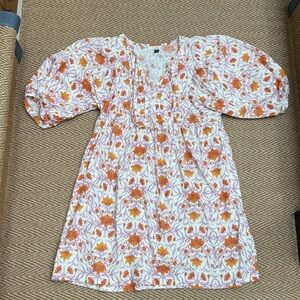 Universal Thread Floral Dress - Orange and White